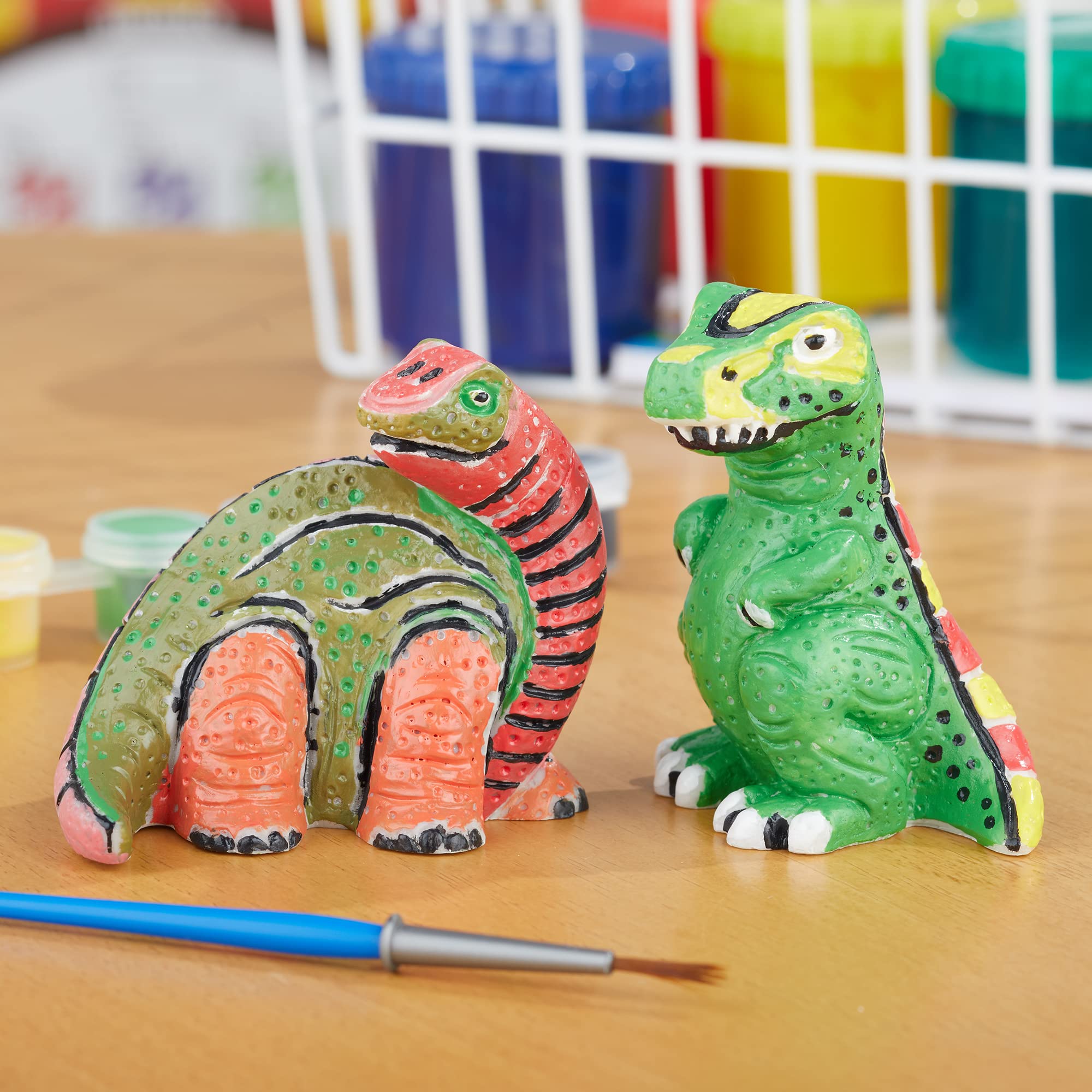 Melissa & Doug Dinosaur Figurines Craft Kit – Paint Your Own Resin Dinosaurs, Ages 8+