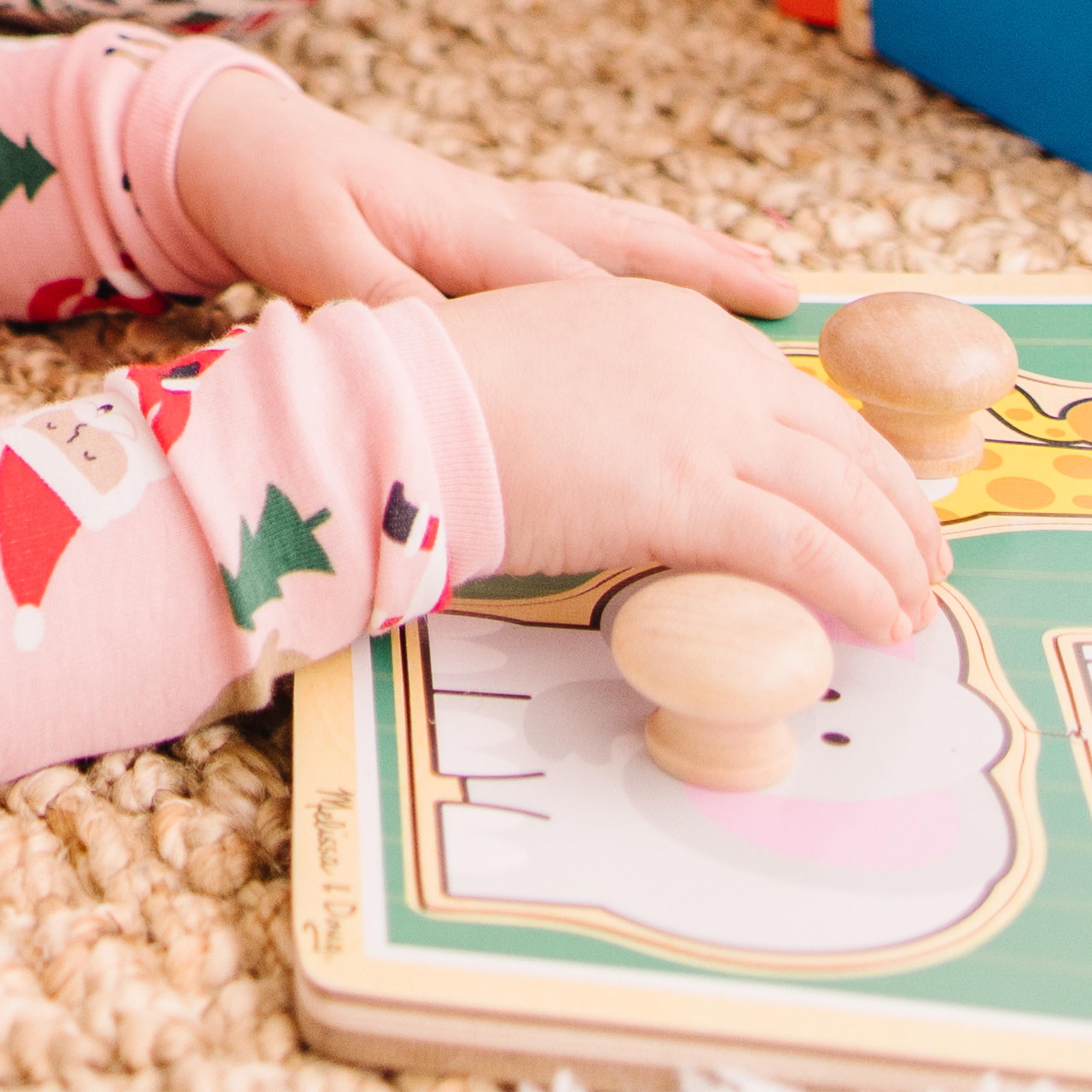 Melissa & Doug Jungle Friends Jumbo Knob Puzzle: Wooden Safari Animal Puzzle for Toddlers Age 1+
