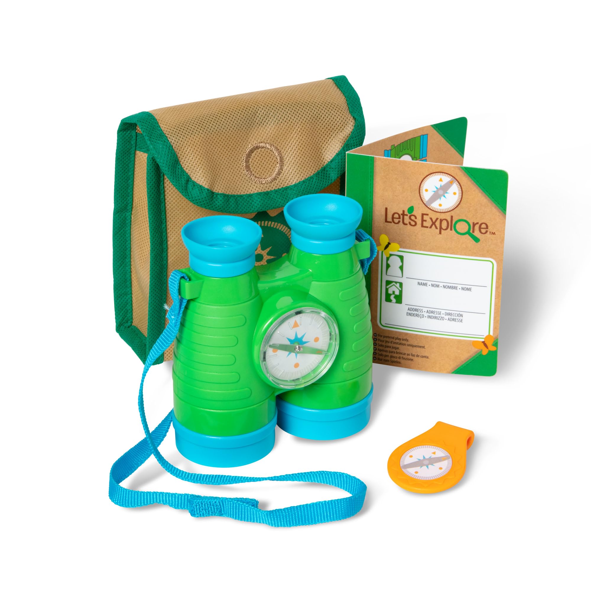 Melissa & Doug Let's Explore Binoculars & Compass Play Set for Kids Ages 3+