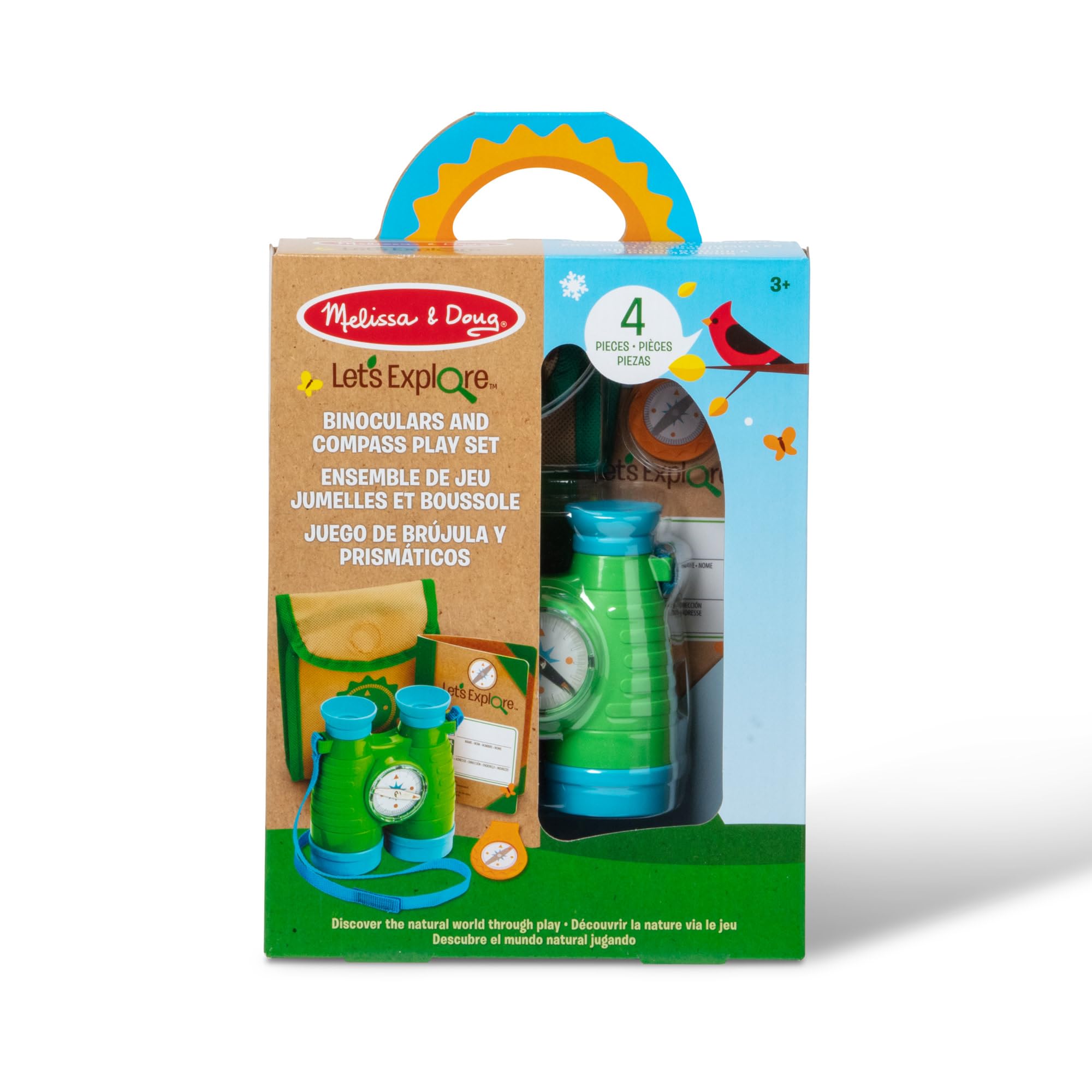 Melissa & Doug Let's Explore Binoculars & Compass Play Set for Kids Ages 3+