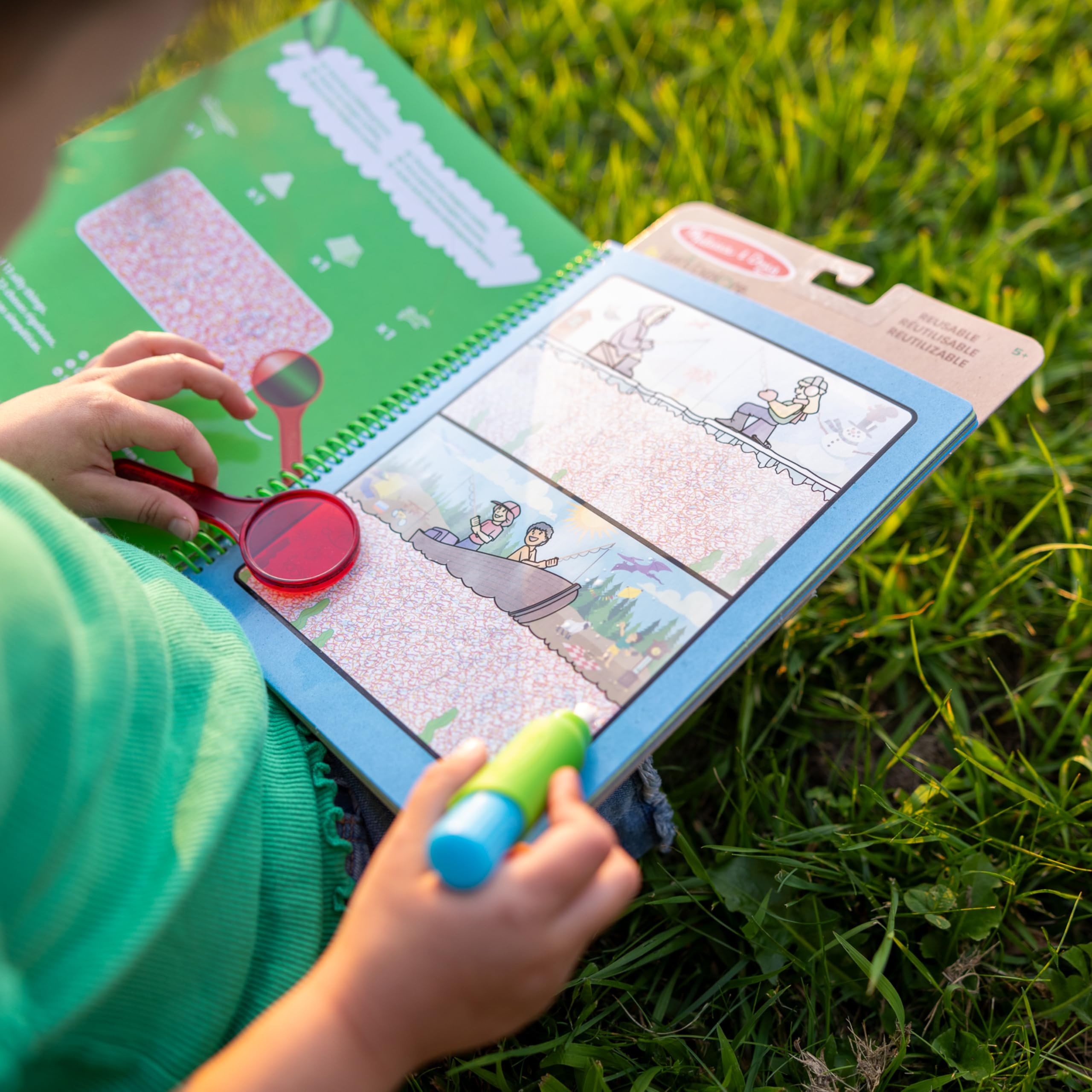 Melissa & Doug Let’s Explore Water Wow! Outdoor Adventure Deluxe Water-Reveal Pad – Reusable Travel Activity for Kids Ages 5-8