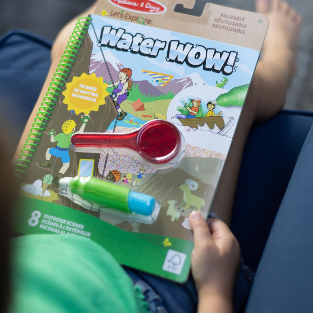 Melissa & Doug Let’s Explore Water Wow! Outdoor Adventure Deluxe Water-Reveal Pad – Reusable Travel Activity for Kids Ages 5-8