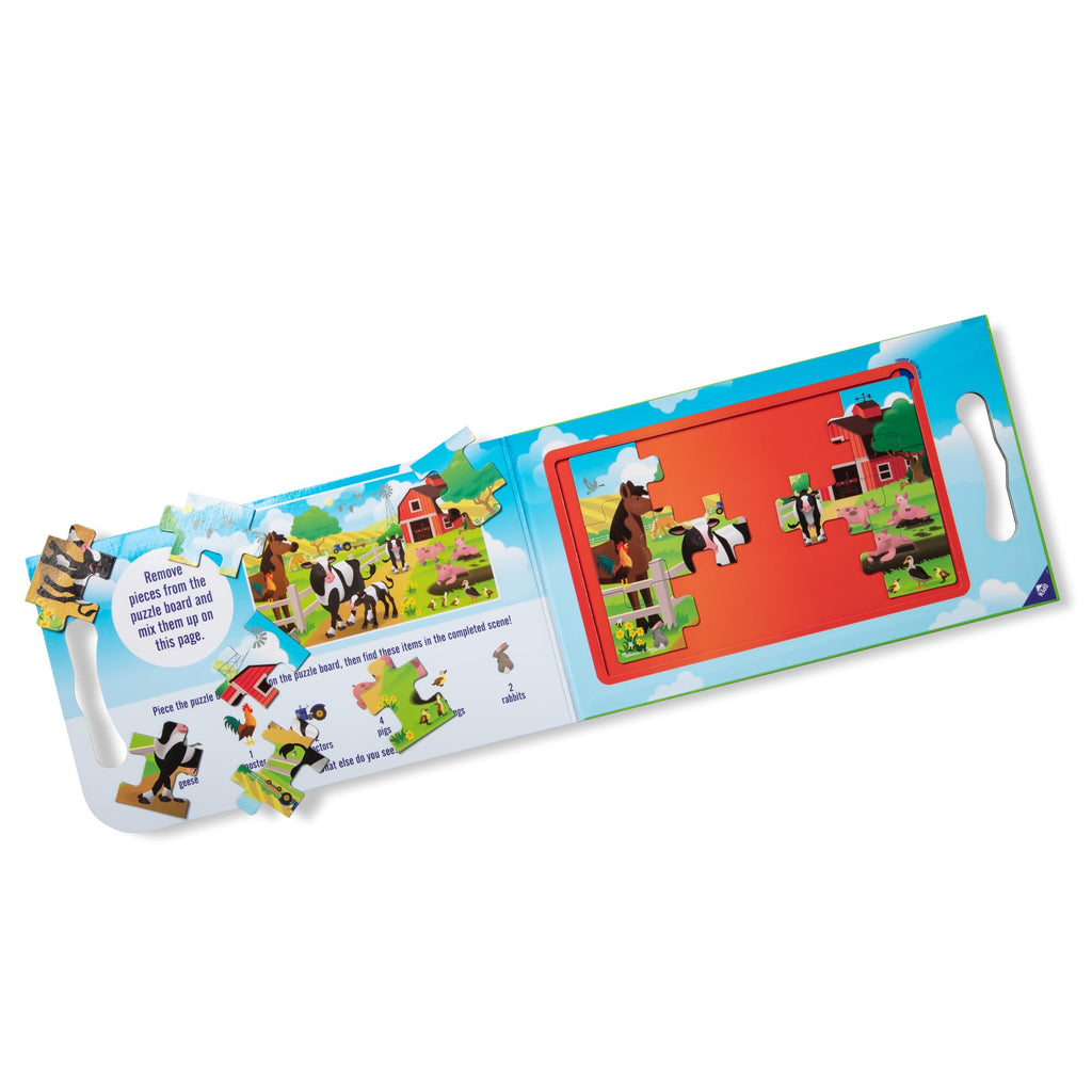 Melissa & Doug Magnetic Travel Puzzle Set – On the Farm (2 x 15 Pieces)