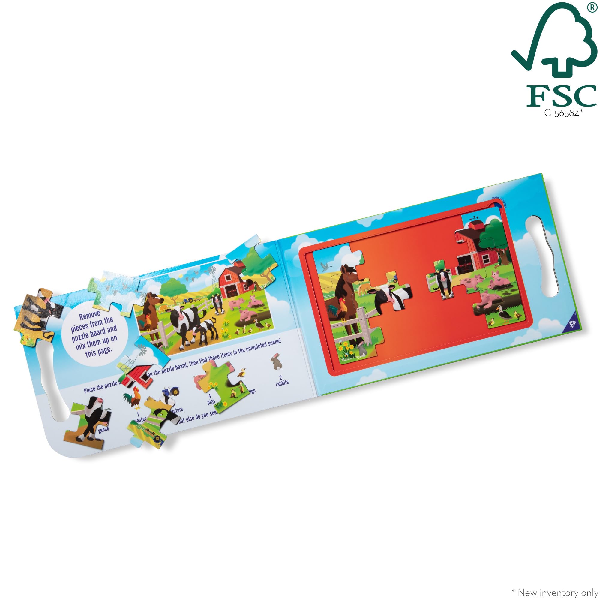 Melissa & Doug Magnetic Travel Puzzle Set – On the Farm (2 x 15 Pieces)