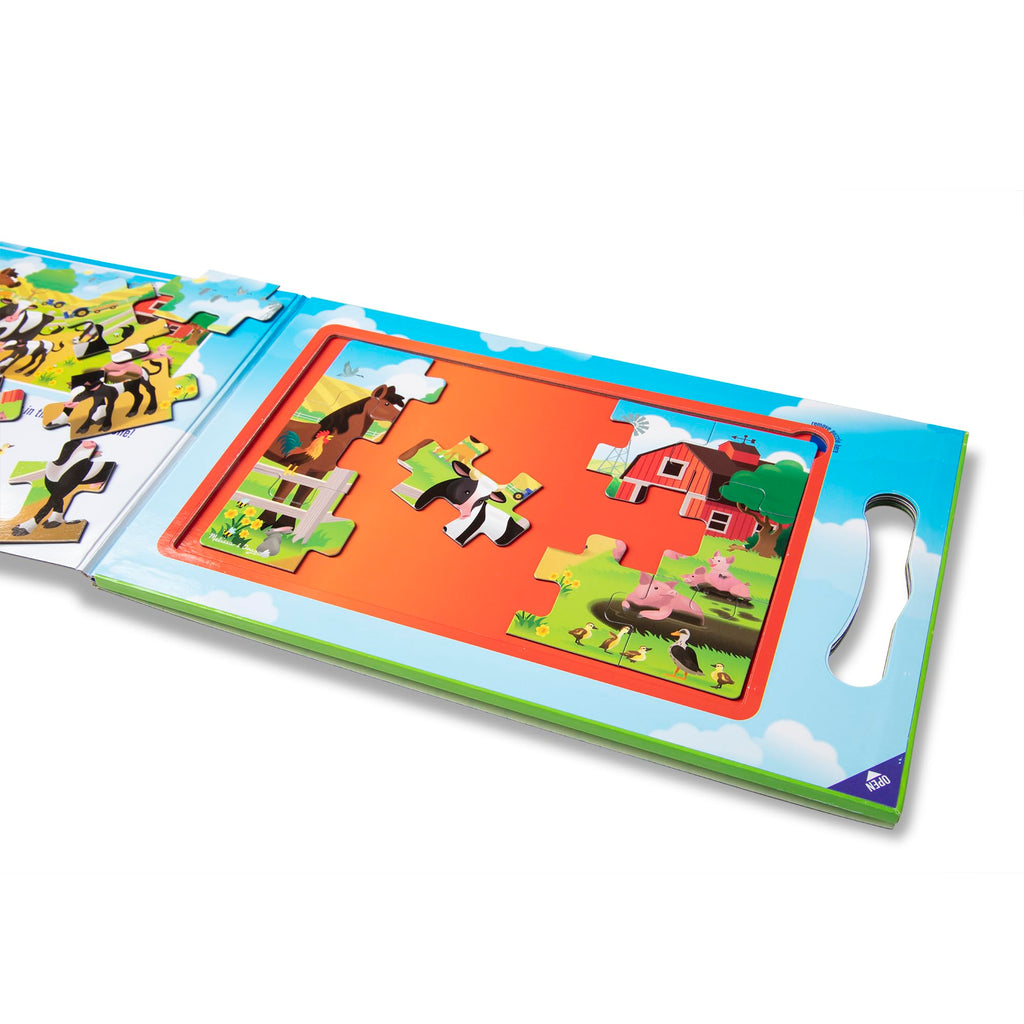Melissa & Doug Magnetic Travel Puzzle Set – On the Farm (2 x 15 Pieces)
