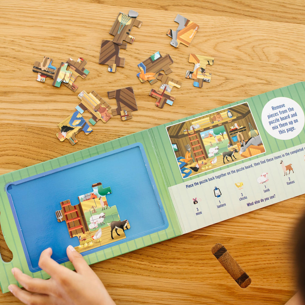 Melissa & Doug Magnetic Travel Puzzle Set – On the Farm (2 x 15 Pieces)