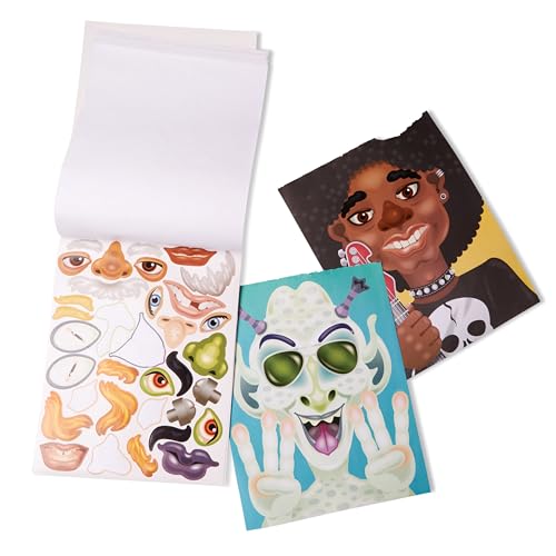 Melissa & Doug Make-a-Face Sticker Pad – Crazy Characters, 20 Faces, 160+ Stickers