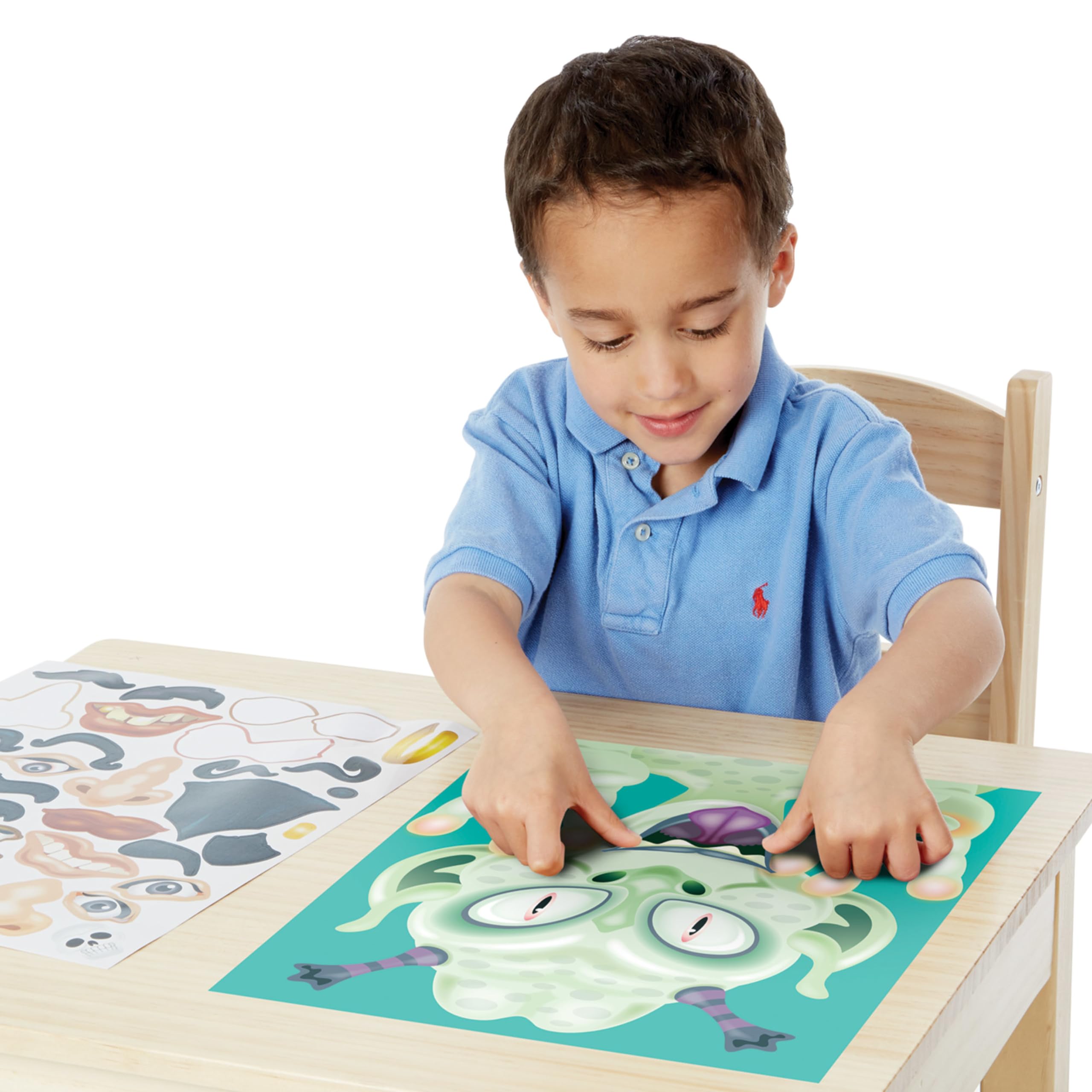 Melissa & Doug Make-a-Face Sticker Pad – Crazy Characters, 20 Faces, 160+ Stickers