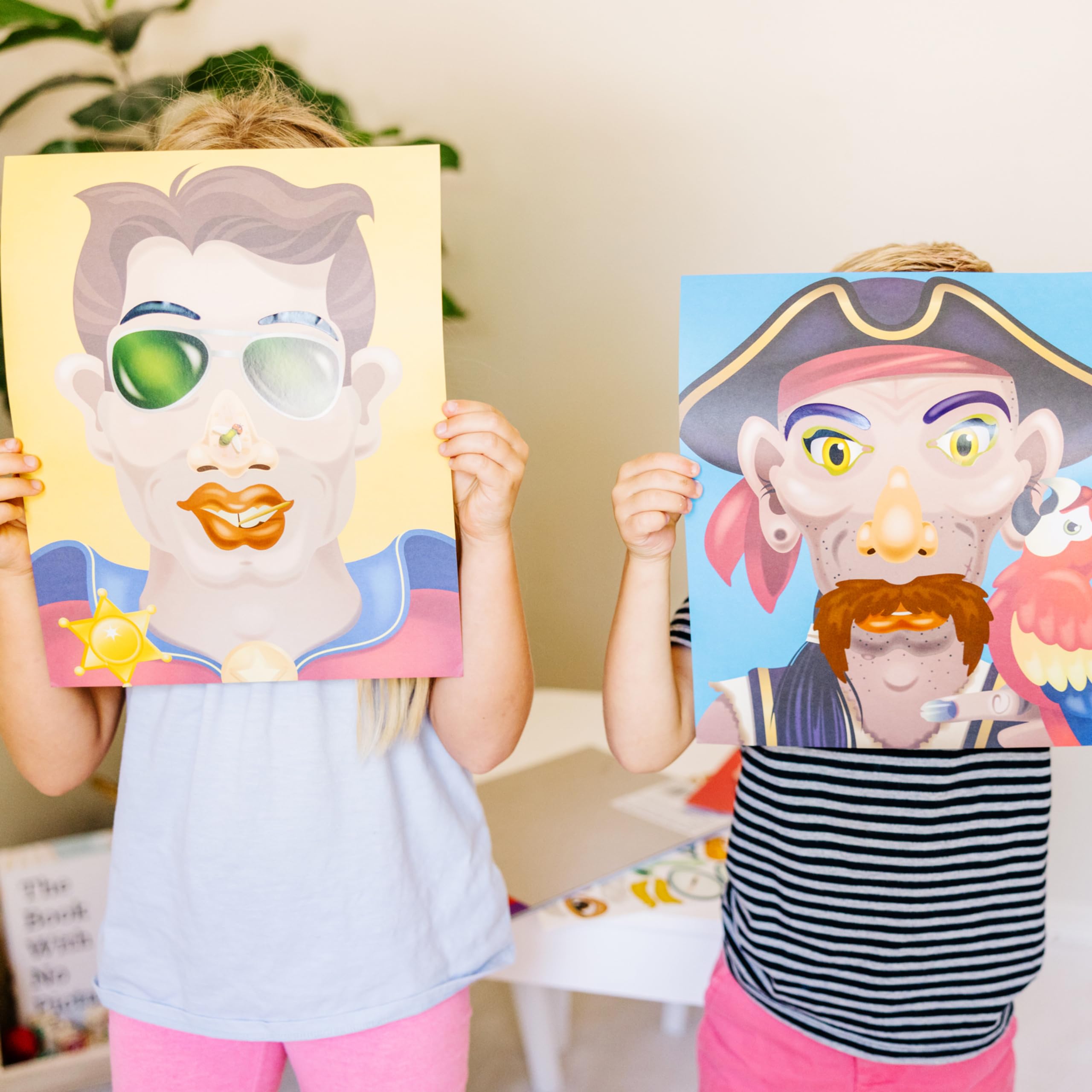 Melissa & Doug Make-a-Face Sticker Pad – Crazy Characters, 20 Faces, 160+ Stickers