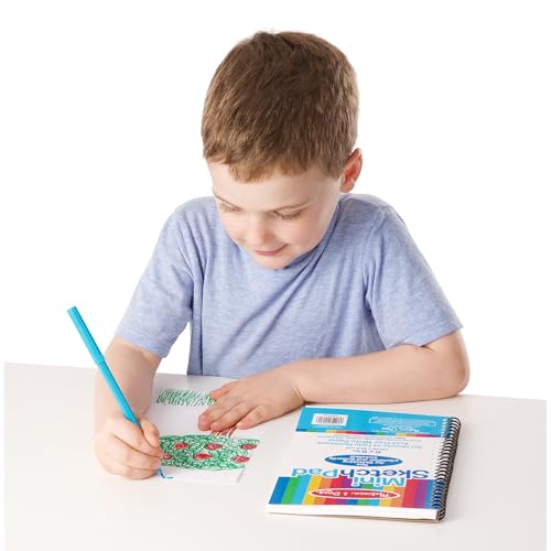 Melissa & Doug Mini-Sketch Pad 4-Pack – 6x9 Inch Spiral-Bound Sketch Books for Kids, 200 Sheets Total