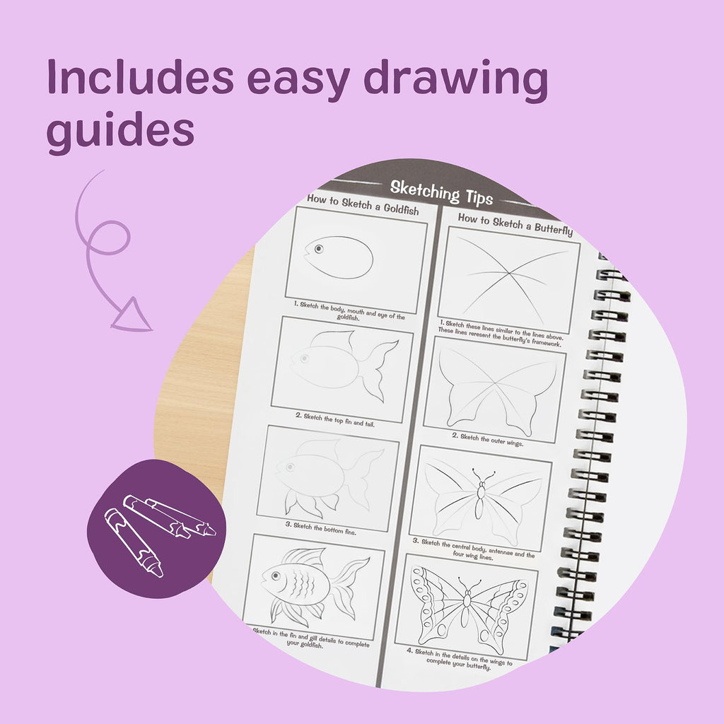 Melissa & Doug Mini-Sketch Pad 4-Pack – 6x9 Inch Spiral-Bound Sketch Books for Kids, 200 Sheets Total