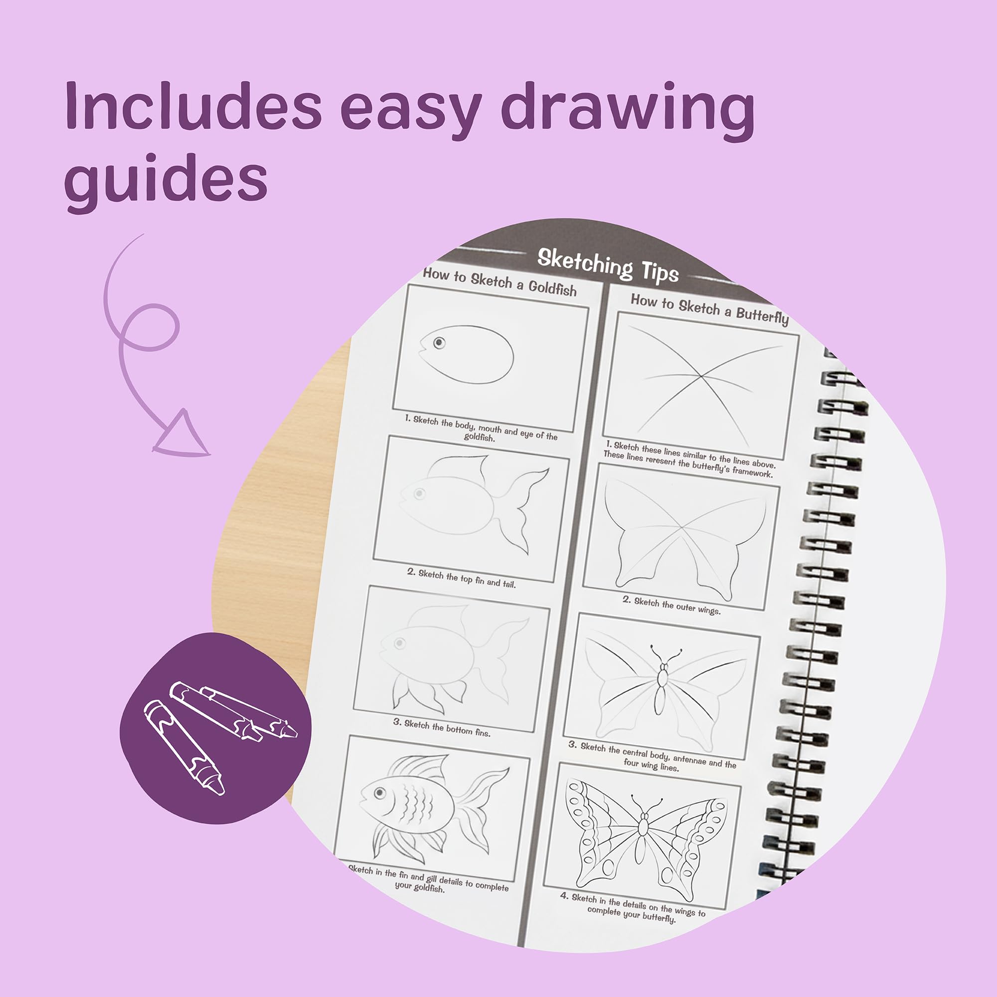 Melissa & Doug Mini-Sketch Pad 4-Pack – 6x9 Inch Spiral-Bound Sketch Books for Kids, 200 Sheets Total