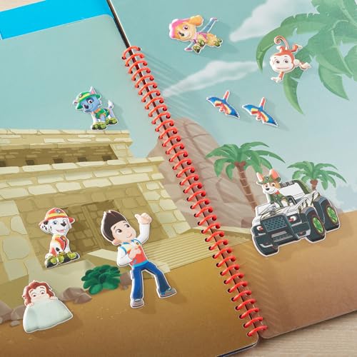 Melissa & Doug PAW Patrol Reusable Puffy Stickers Jungle Activity Pad – 28 Restickable Stickers, 3 Glossy Scenes, Travel-Friendly