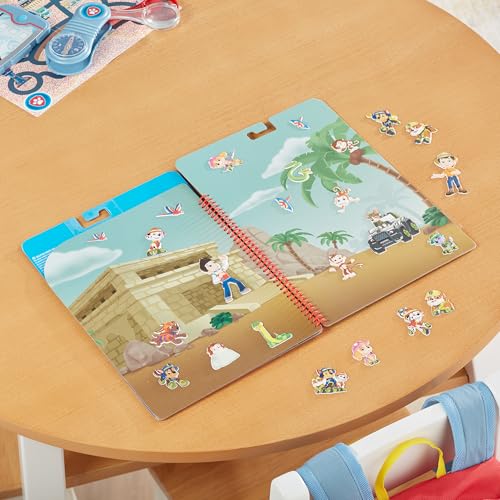 Melissa & Doug PAW Patrol Reusable Puffy Stickers Jungle Activity Pad – 28 Restickable Stickers, 3 Glossy Scenes, Travel-Friendly