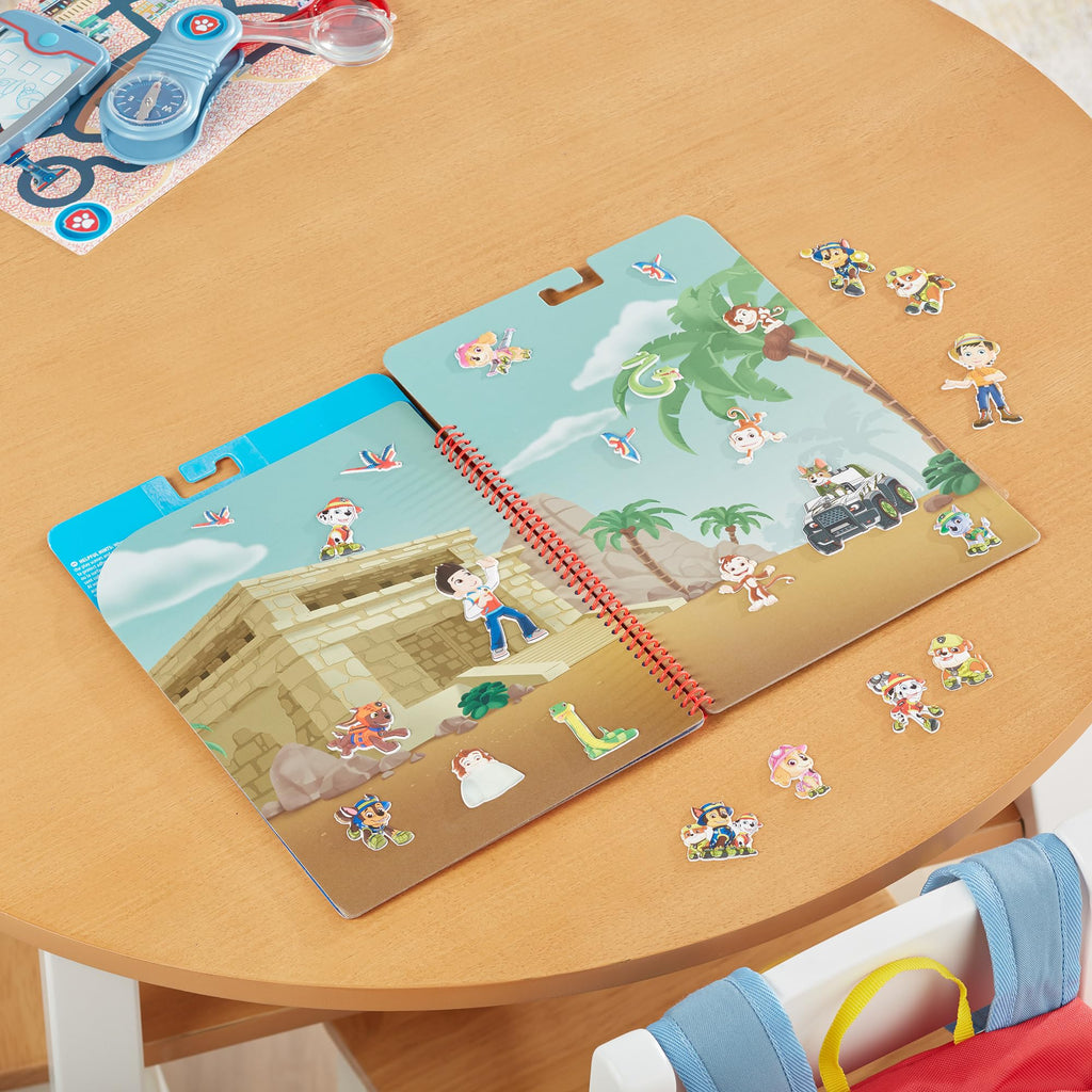 Melissa & Doug PAW Patrol Reusable Puffy Stickers Jungle Activity Pad – 28 Restickable Stickers, 3 Glossy Scenes, Travel-Friendly