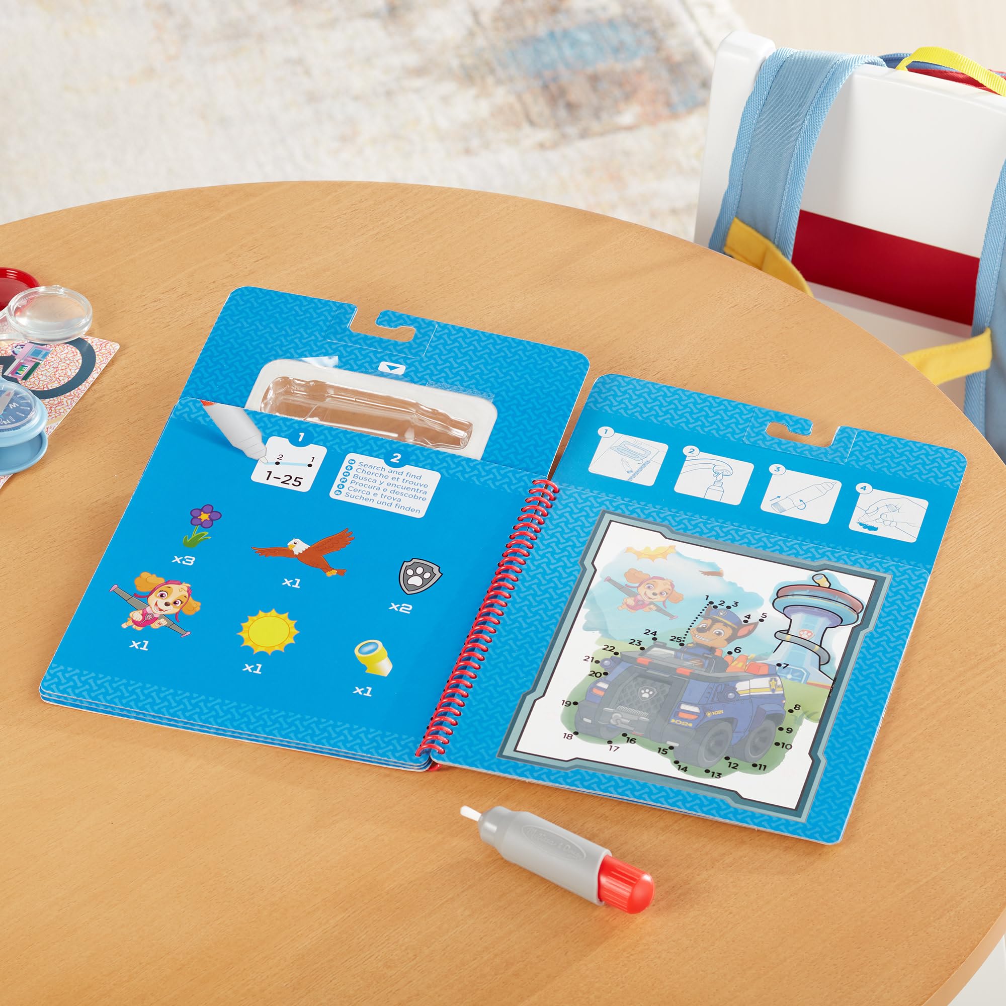 Melissa & Doug PAW Patrol Water Wow! Chase Reusable Water Reveal Activity Pad – 4 Boards & Pen