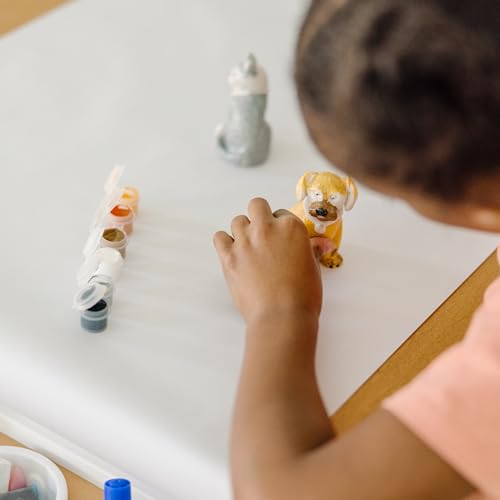 Melissa & Doug Pet Figurines Craft Kit – Paint Your Own Resin Dog and Cat