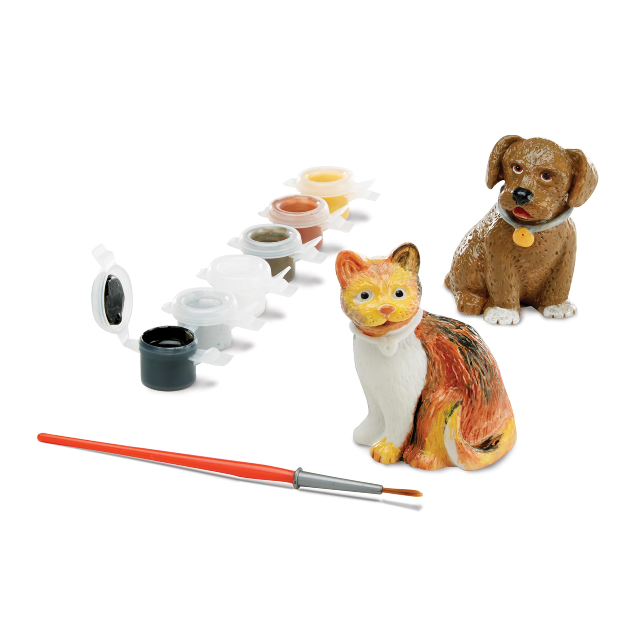 Melissa & Doug Pet Figurines Craft Kit – Paint Your Own Resin Dog and Cat
