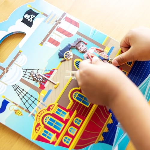 Melissa & Doug Puffy Sticker Bundle – Pirates, Vehicles, and Safari (3-Pack, Ages 4-7)