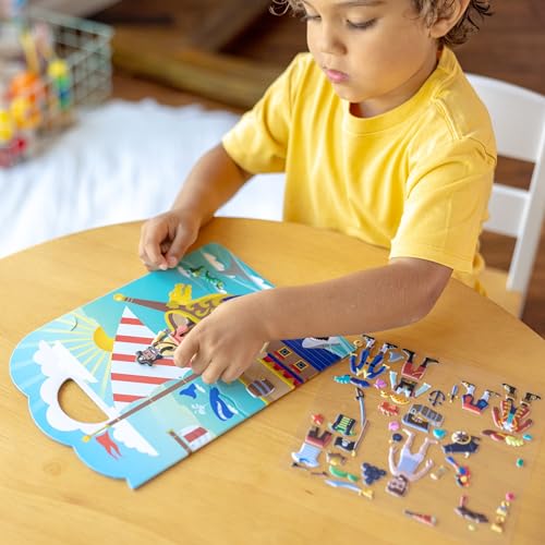 Melissa & Doug Puffy Sticker Bundle – Pirates, Vehicles, and Safari (3-Pack, Ages 4-7)