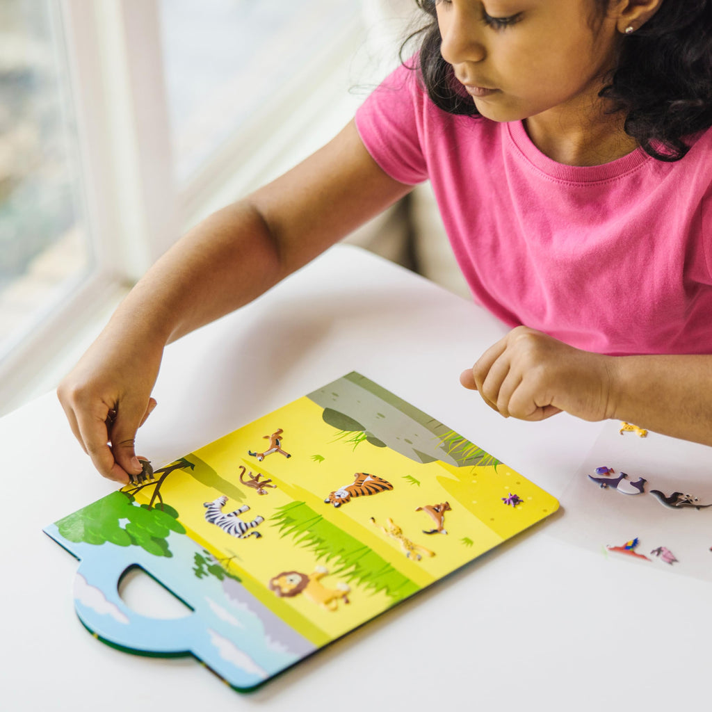 Melissa & Doug Puffy Sticker Bundle – Pirates, Vehicles, and Safari (3-Pack, Ages 4-7)