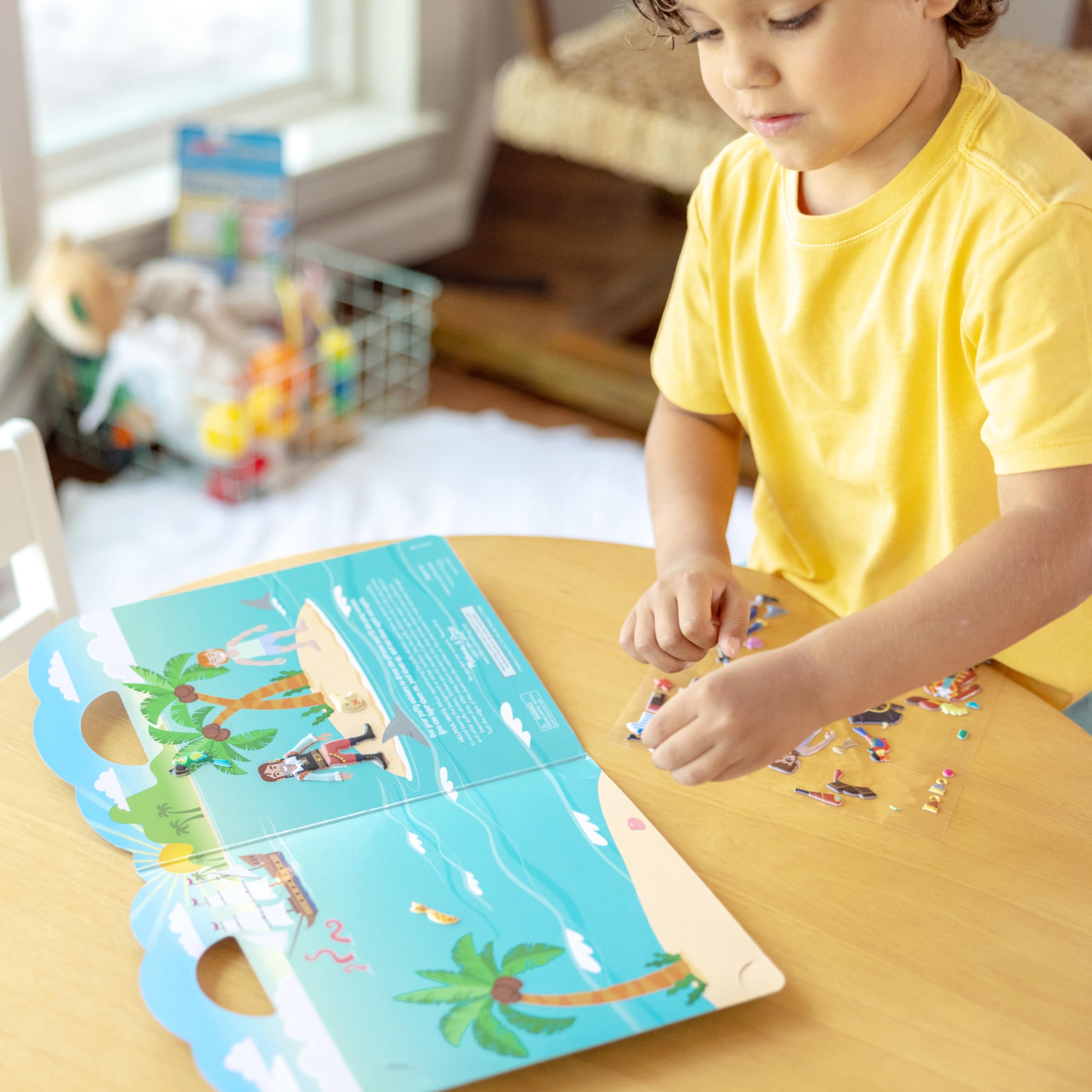 Melissa & Doug Puffy Sticker Bundle – Pirates, Vehicles, and Safari (3-Pack, Ages 4-7)