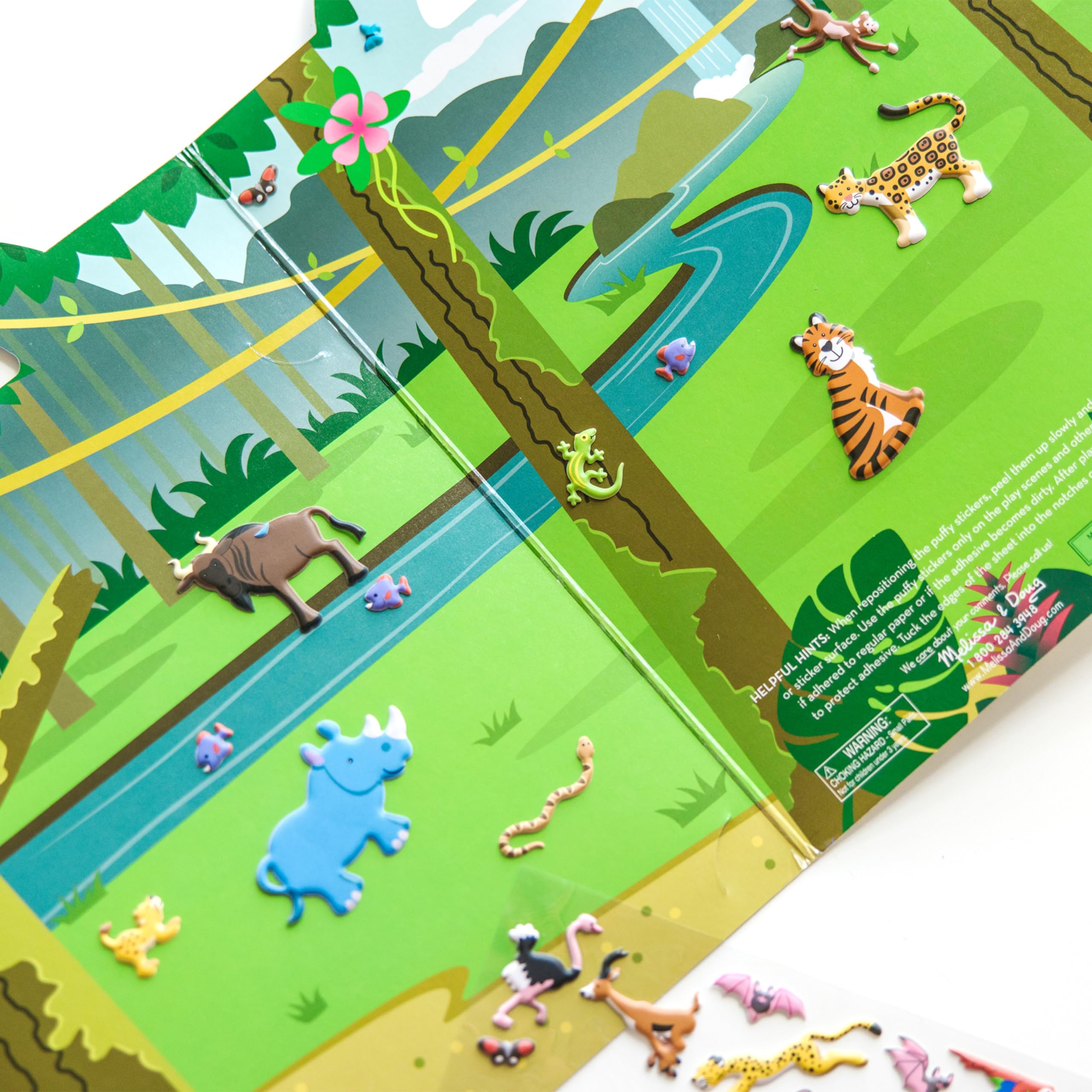 Melissa & Doug Puffy Sticker Bundle – Pirates, Vehicles, and Safari (3-Pack, Ages 4-7)