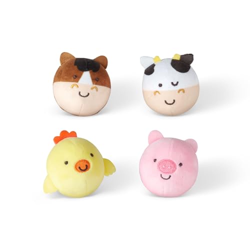 Melissa & Doug Rollables Farm Friends – Soft Farm Animal Toys for Infants & Toddlers (4 Pieces)