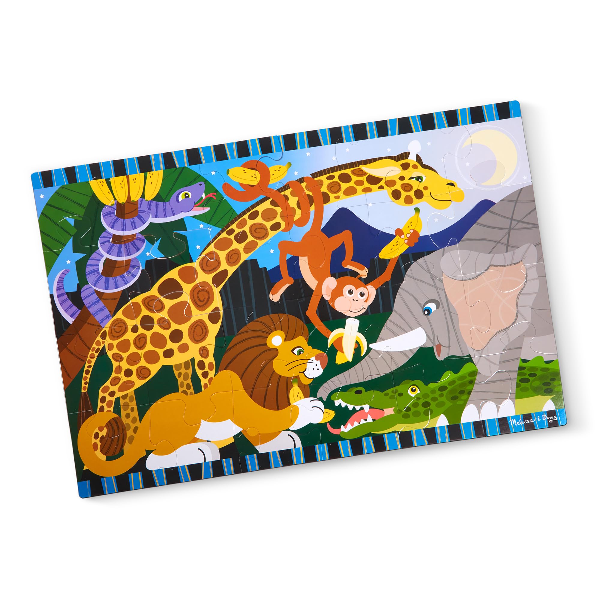 Melissa & Doug Safari Social Jumbo Floor Puzzle – 24-Piece, 2x3 Feet, FSC Certified