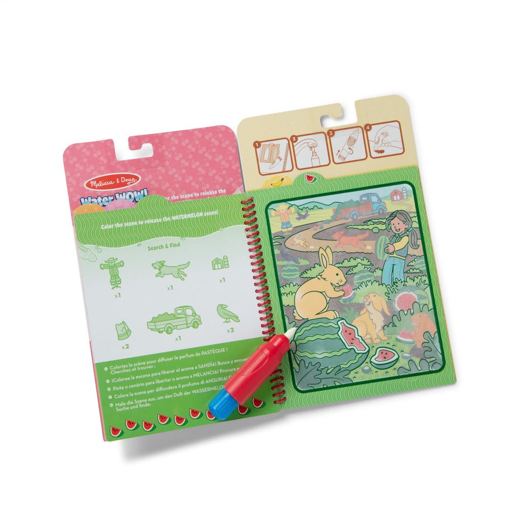 Melissa & Doug Scented Water Wow! 2-Pack: Fruit & Treats Reusable Coloring Books – No Mess, Travel Friendly