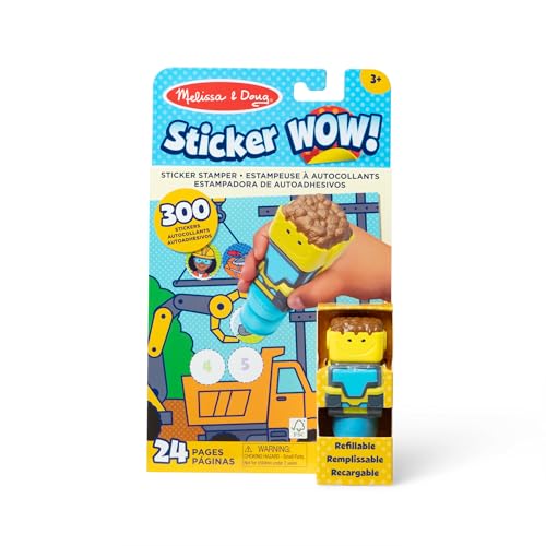Melissa & Doug Sticker Wow! Bulldozer Set – 300 Stickers, 24-Page Activity Pad, Ages 3+