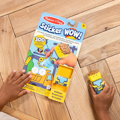 Melissa & Doug Sticker Wow! Bulldozer Set – 300 Stickers, 24-Page Activity Pad, Ages 3+