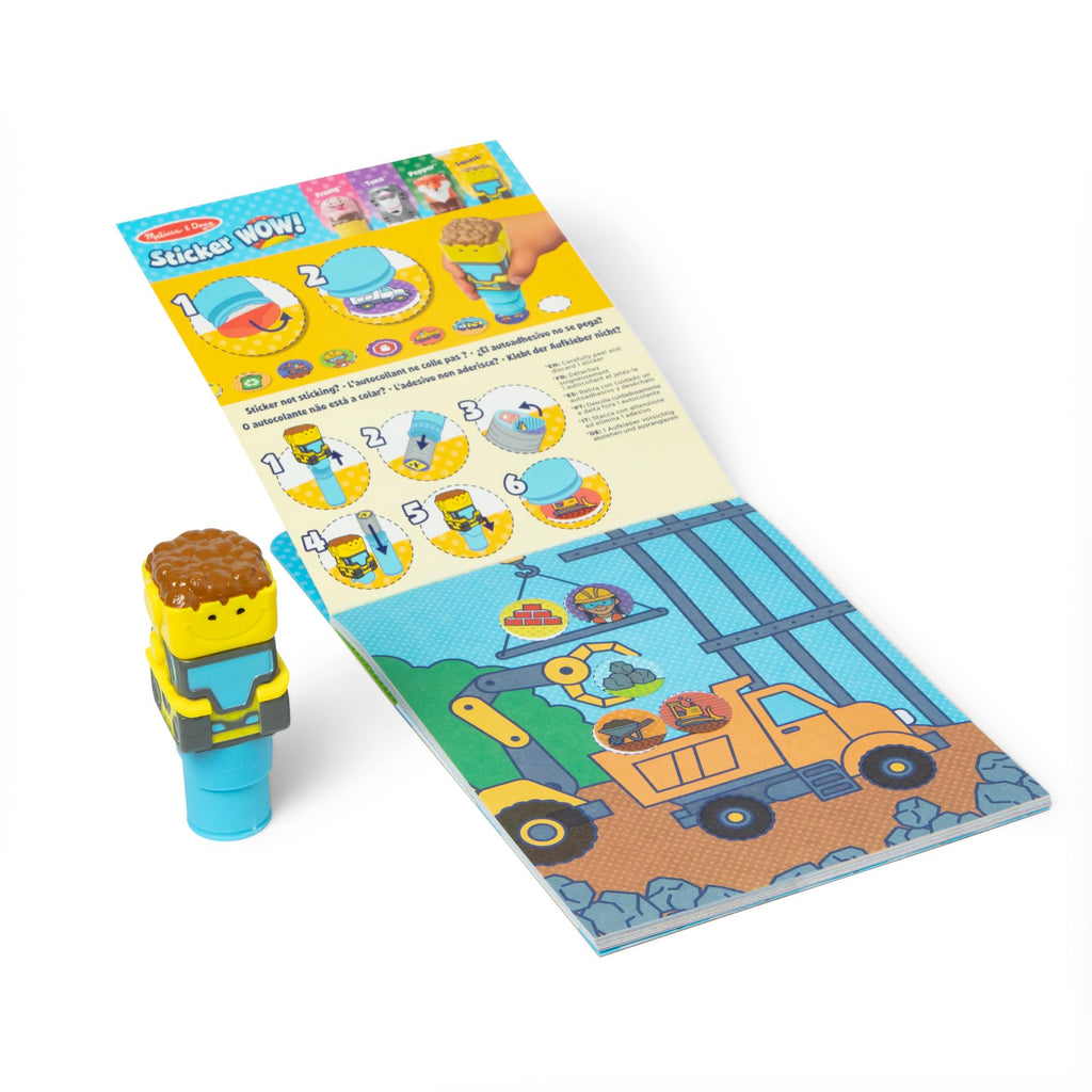 Melissa & Doug Sticker Wow! Bulldozer Set – 300 Stickers, 24-Page Activity Pad, Ages 3+