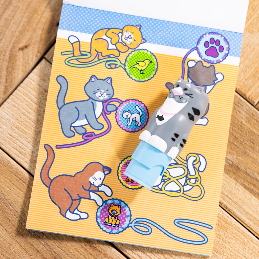 Melissa & Doug Sticker Wow! Cat Activity Pad with 300 Stickers & Stamper | Ages 3+ | FSC Certified