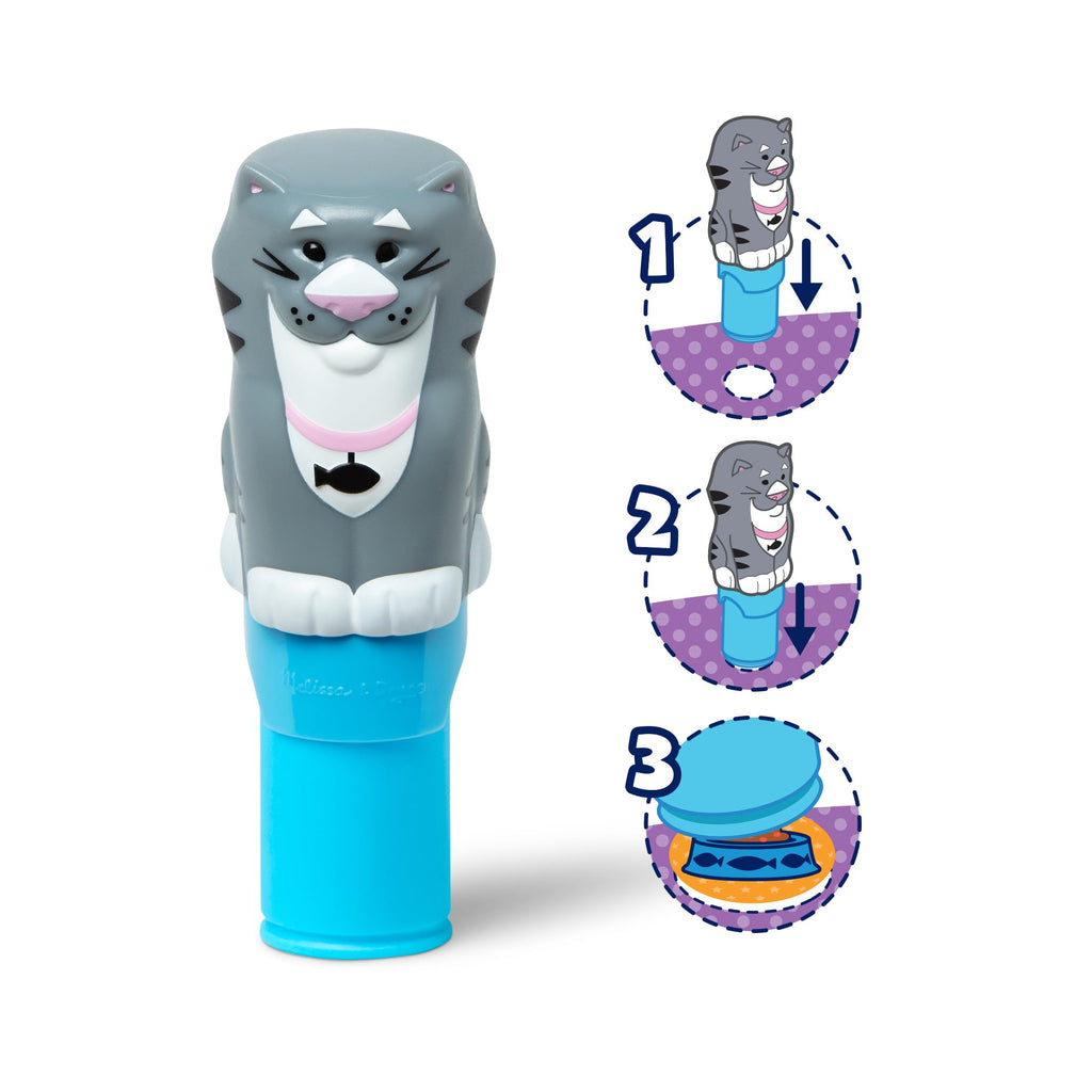 Melissa & Doug Sticker Wow! Cat Activity Pad with 300 Stickers & Stamper | Ages 3+ | FSC Certified