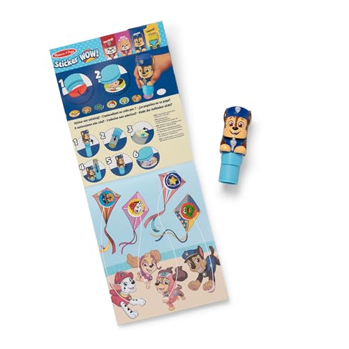 Melissa & Doug Sticker WOW! Chase PAW Patrol Sticker Stamper & 24-Page Activity Pad – 300 Stickers, FSC Certified