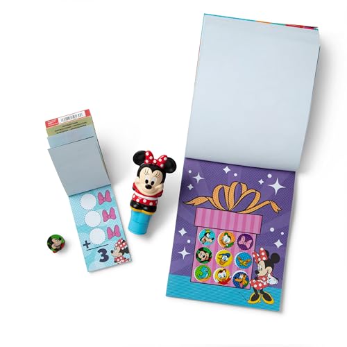 Melissa & Doug Sticker WOW! Disney Minnie Mouse Bundle: 24-Page Activity Book, Refillable Stamper, 500 Stickers, Ages 3+