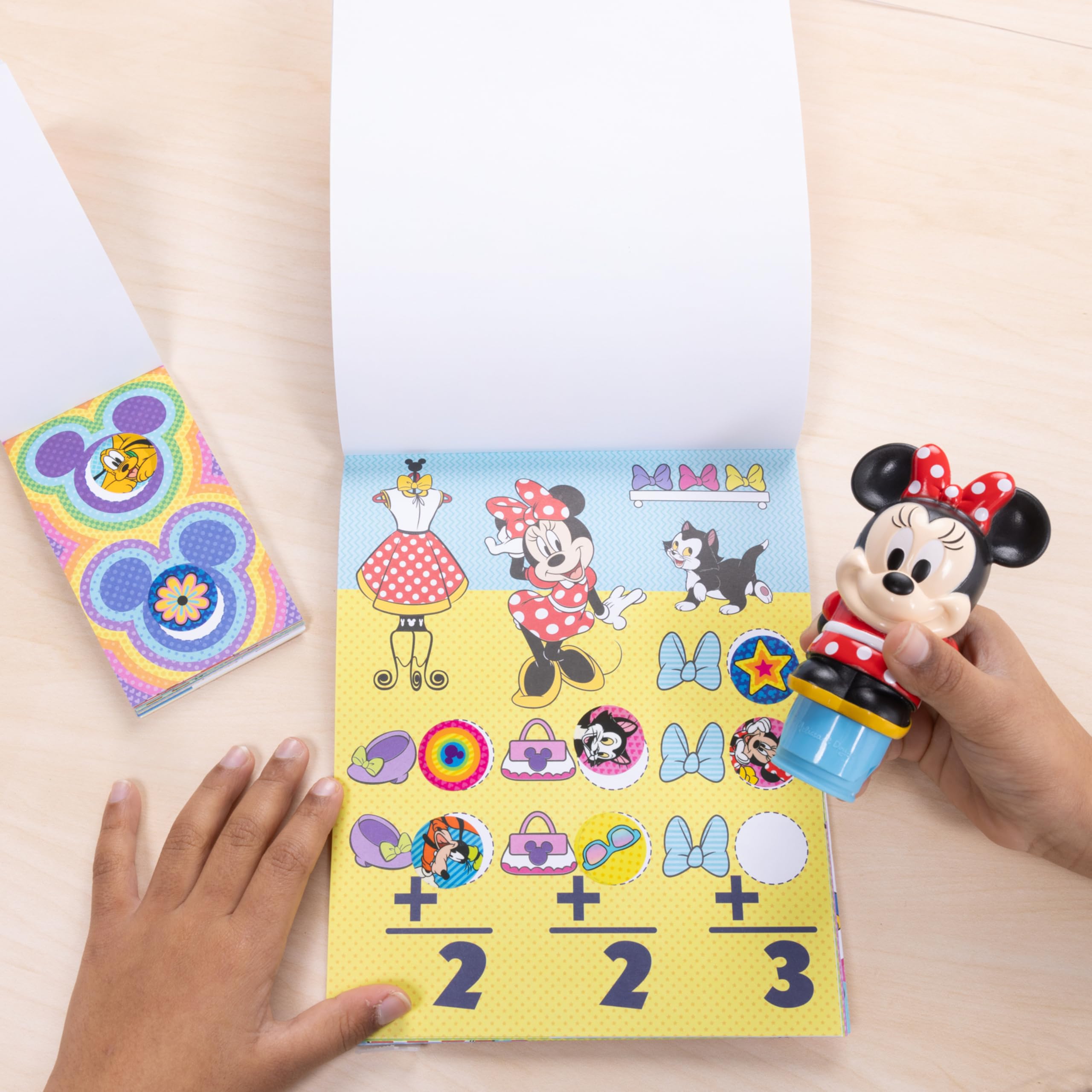 Melissa & Doug Sticker WOW! Disney Minnie Mouse Bundle: 24-Page Activity Book, Refillable Stamper, 500 Stickers, Ages 3+