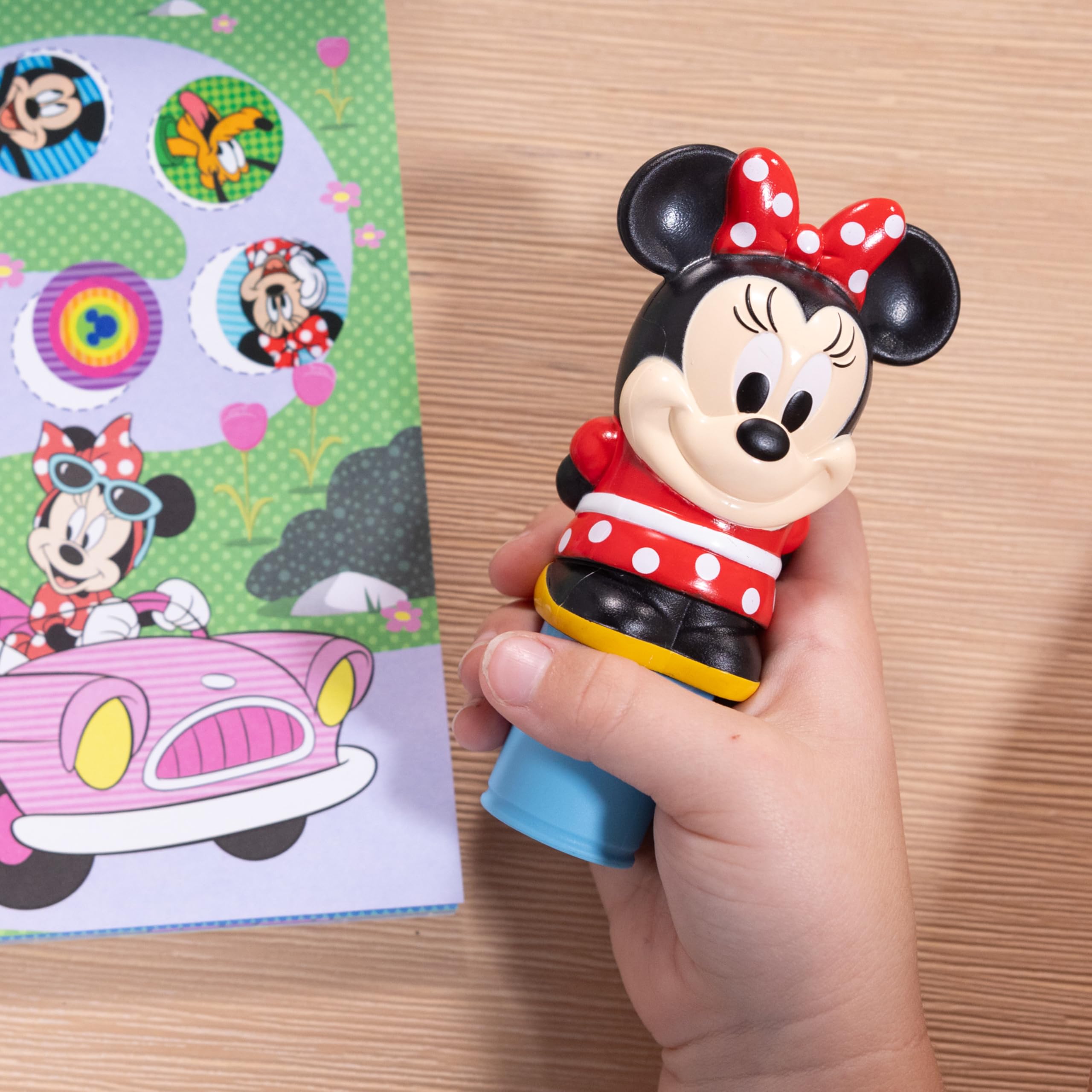 Melissa & Doug Sticker WOW! Disney Minnie Mouse Bundle: 24-Page Activity Book, Refillable Stamper, 500 Stickers, Ages 3+