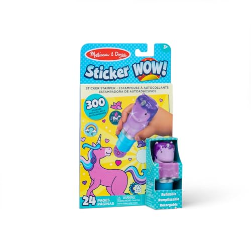 Melissa & Doug Sticker Wow! Purple Unicorn Activity Pad with 300 Stickers and Stamper