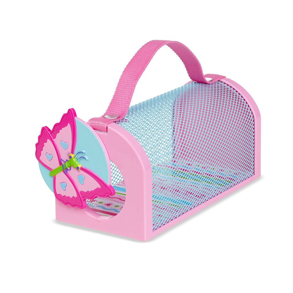 Melissa & Doug Sunny Patch Cutie Pie Butterfly Bug House – Outdoor Toy with Handle and Easy-Access Door for Kids 3+