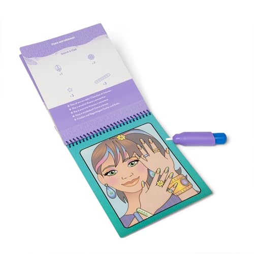 Melissa & Doug Water Wow! Makeup & Manicures - Reusable Water Reveal Travel Book for Kids 3+