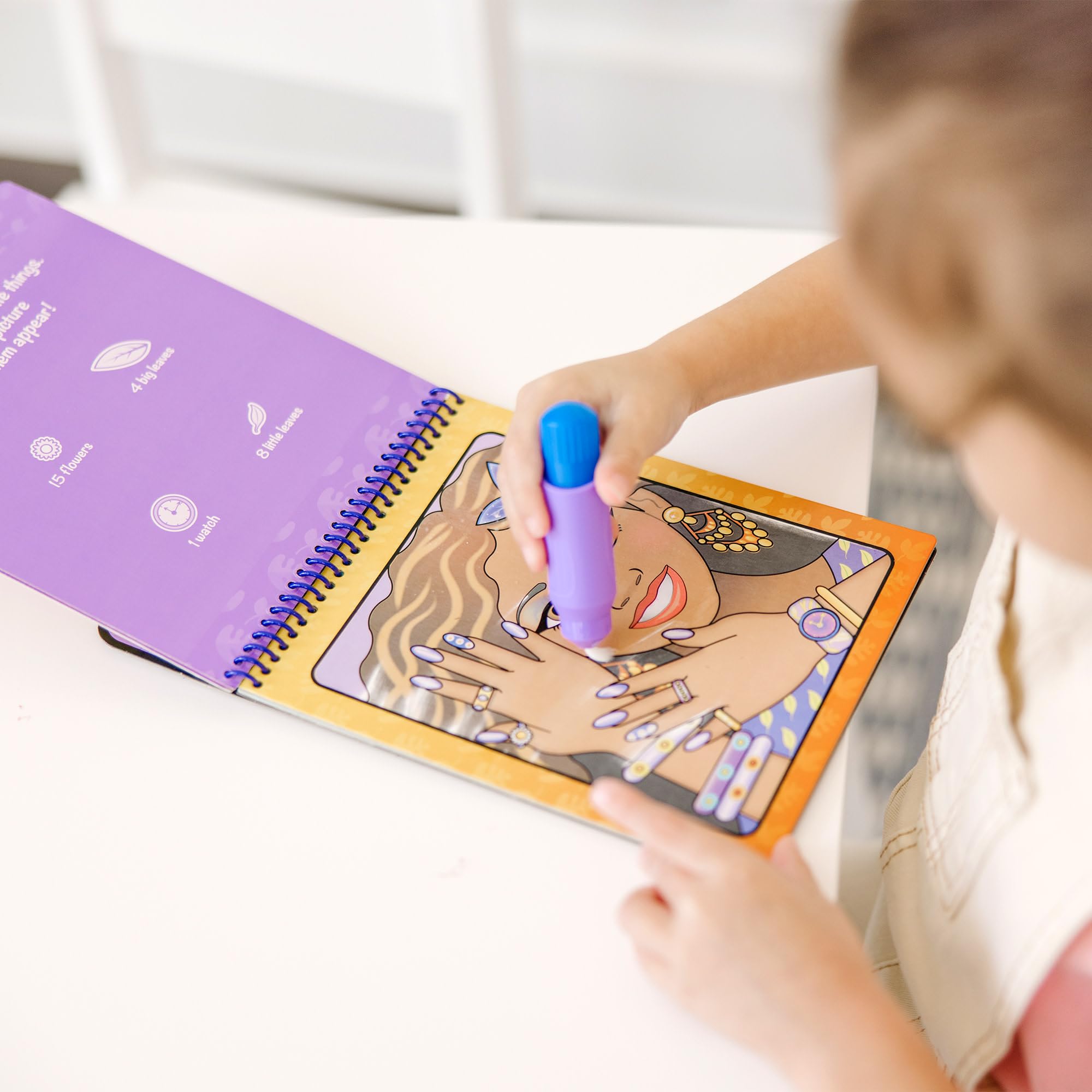 Melissa & Doug Water Wow! Makeup & Manicures - Reusable Water Reveal Travel Book for Kids 3+