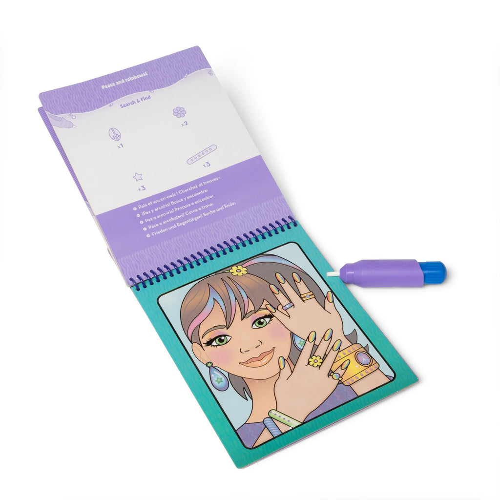 Melissa & Doug Water Wow! Makeup & Manicures - Reusable Water Reveal Travel Book for Kids 3+