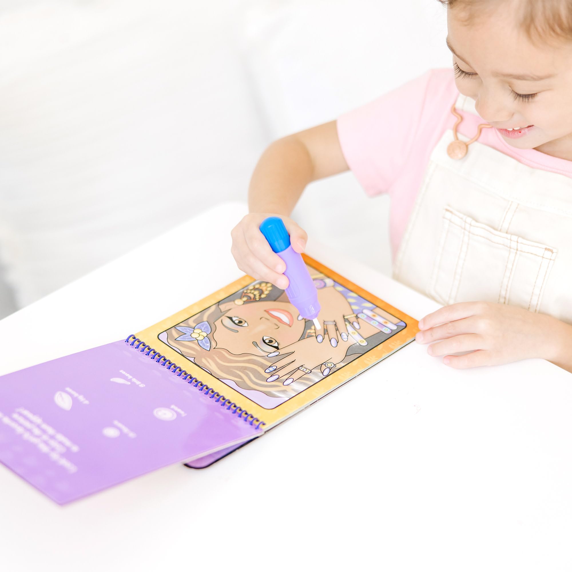 Melissa & Doug Water Wow! Makeup & Manicures - Reusable Water Reveal Travel Book for Kids 3+