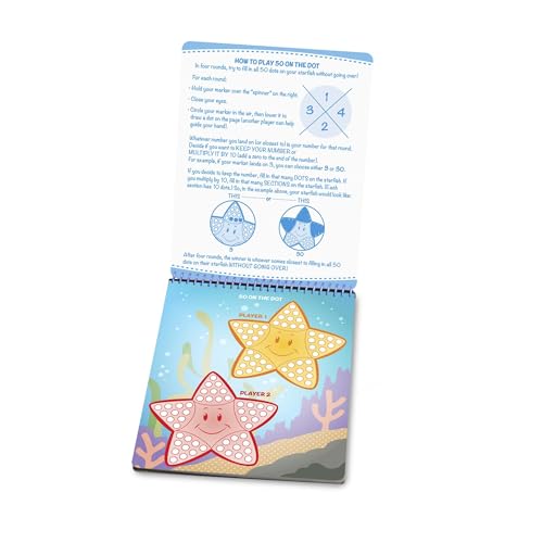 Melissa & Doug Write-On Reusable Games Activity Book – 17 Travel Games with Dry-Erase Markers, Ages 6+