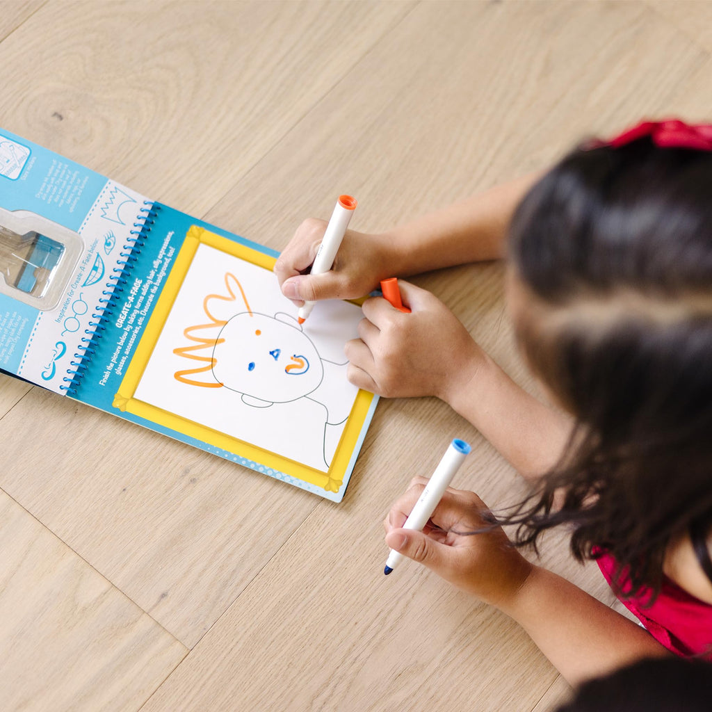 Melissa & Doug Write-On Reusable Games Activity Book – 17 Travel Games with Dry-Erase Markers, Ages 6+