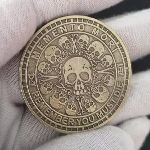 Memento Mori Challenge Coin – Bronze Stoic Token with Amor Fati Design for Daily Reflection & EDC