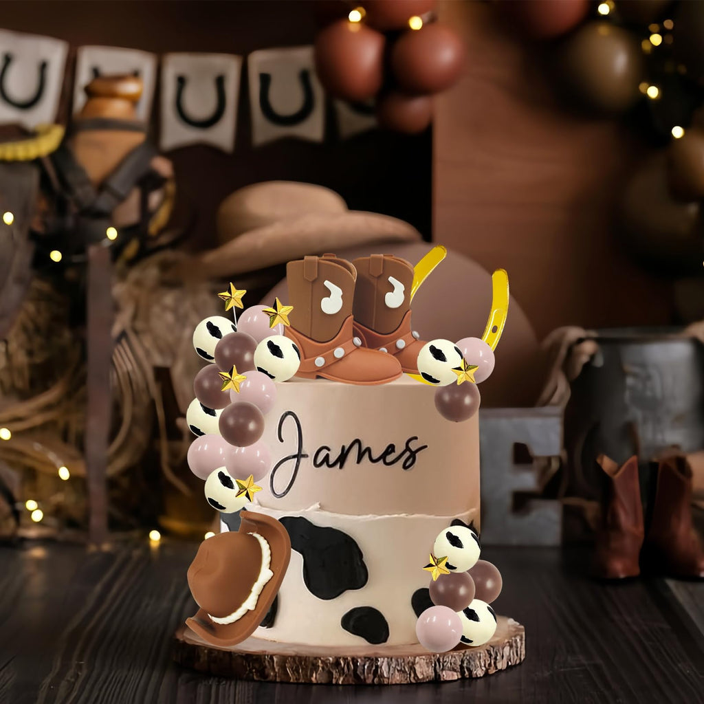 MEMOVAN 24PCS Cowboy Rodeo Cake Topper - Western Cake Decorations Set