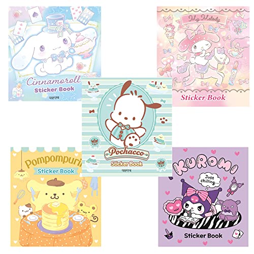 MENBLY Pochacco Sticker Minibook - 24 Unique Vinyl Stickers for Scrapbooking & Decor